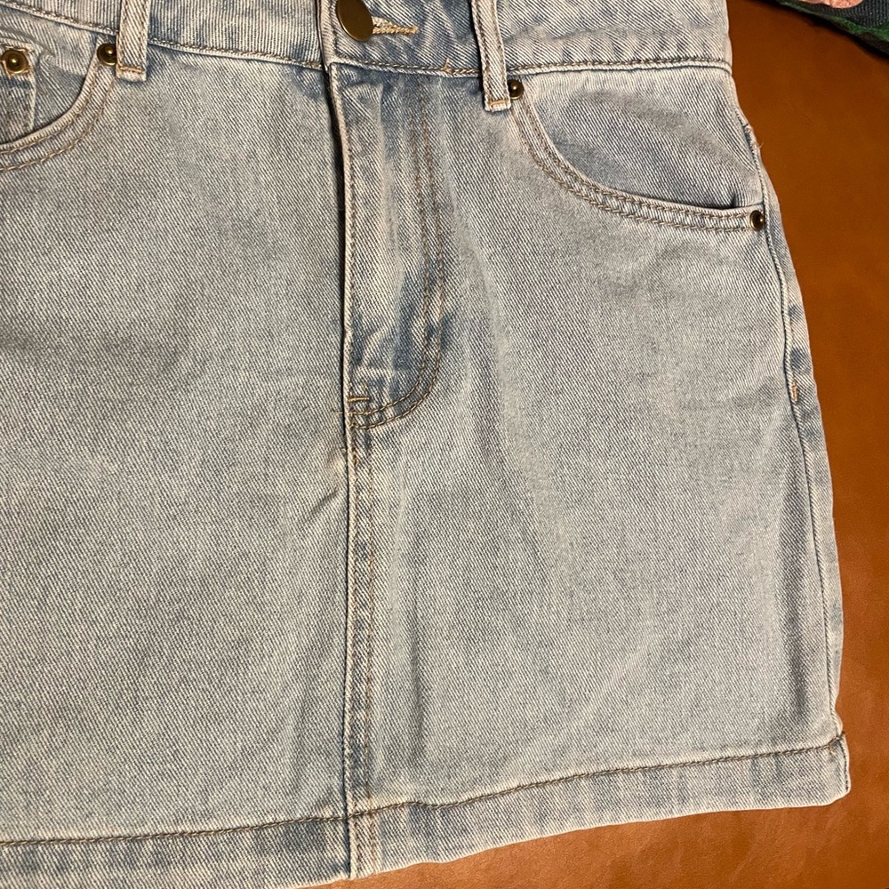 Forever 21 Sky Blue Denim Skirt